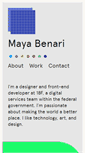 Mobile Screenshot of maya-benari.com